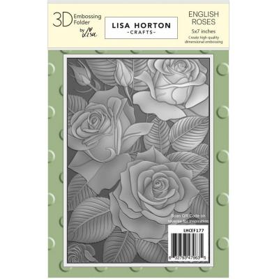 Lisa Horton Crafts 3D Embossing Folder -  English Roses